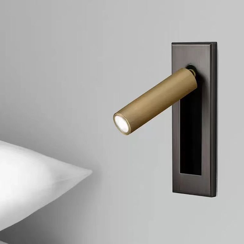 Arisha Modern Rotatable Bedside Sconce, Cylindrical/Square