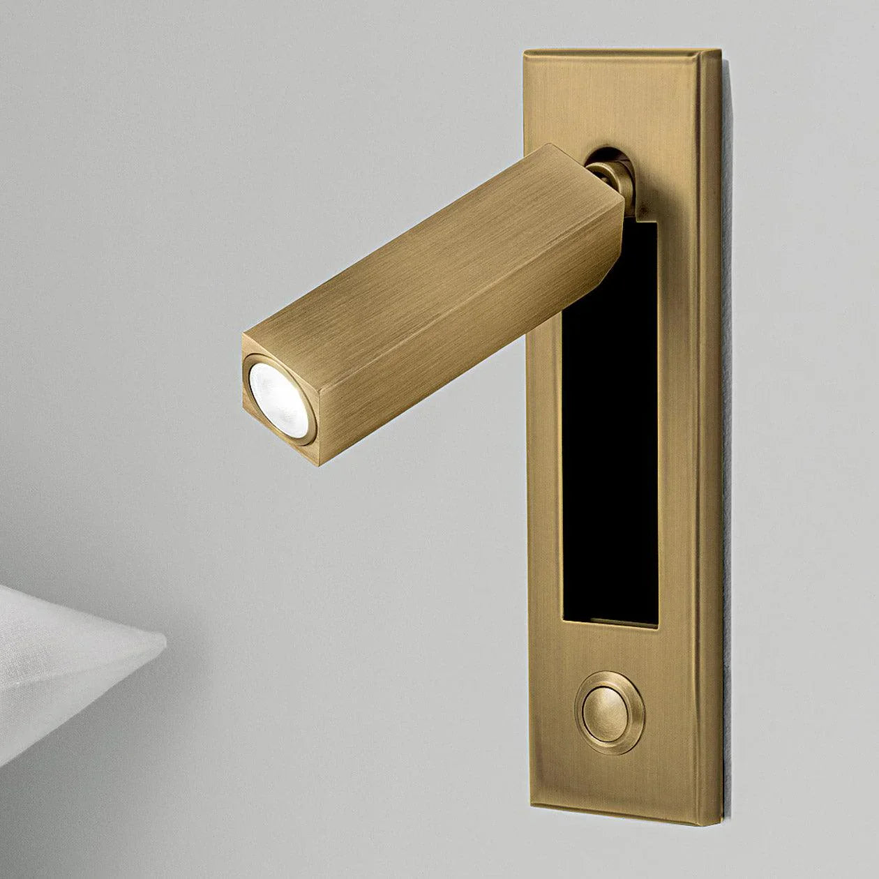 Arisha Modern Rotatable Bedside Sconce, Cylindrical/Square